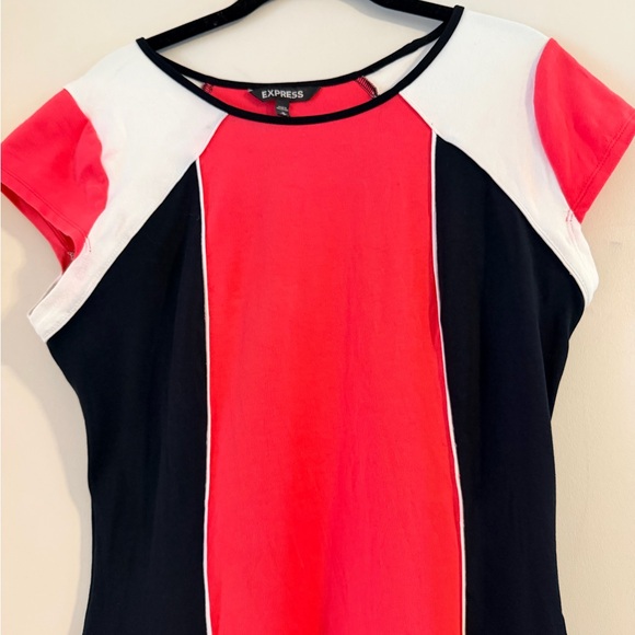 Express Colorful Color-Block Mini Dress Size M - Picture 3 of 8